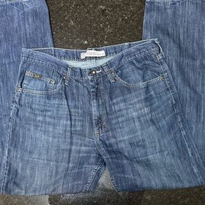 Lee Regular Straight Leg Jeans Men's Blue Denim Classic Casual Pants